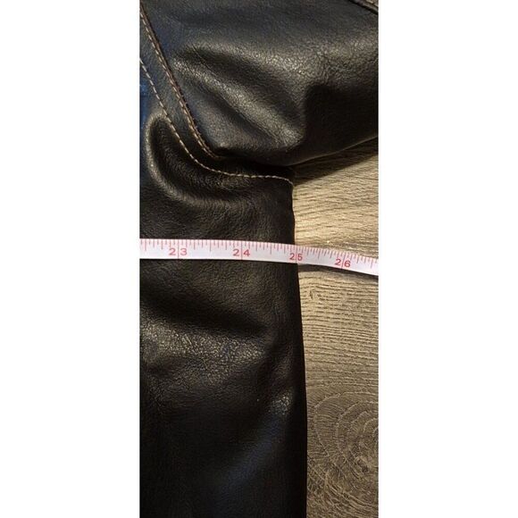 Columbia Men’s Leather Jacket Fur Lining Brown Bomber Sportswear Coat Size XL - Picture 5 of 7